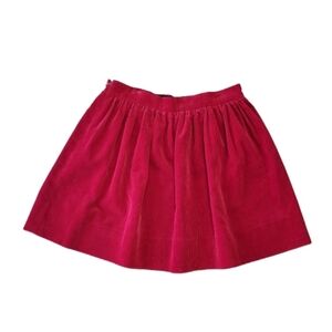 Ralph Lauren Wide Wale Red Corduroy Skirt Cotton Preppy Women's Size 10